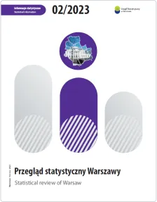 Powiększ obraz: Okładka publikacji Przegląd Statystyczny Warszawy. 2 kwartał 2023 rok.