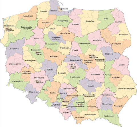 Podział Polski na jednostki NUTS 3 w rewizji NUTS 2013