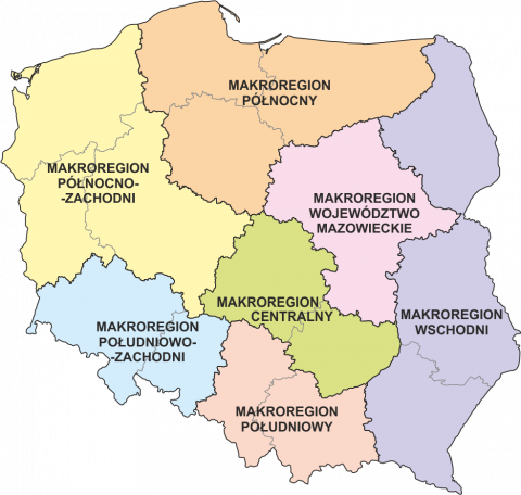 Podział Polski na jednostki NUTS 1