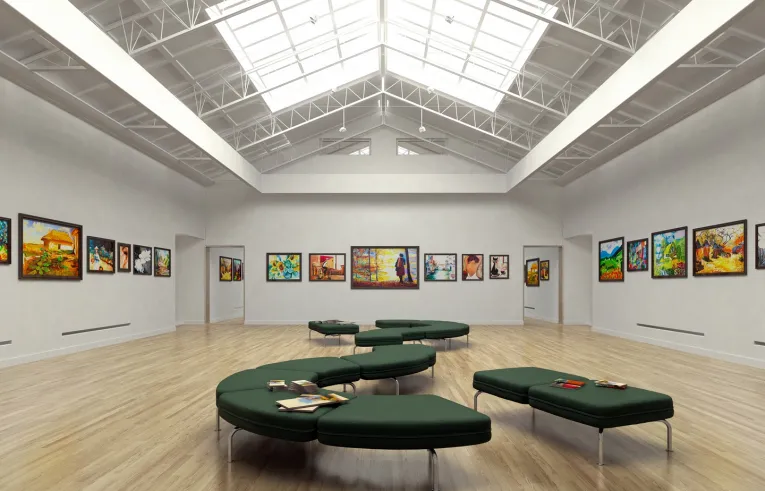 Wnętrze galerii sztuki