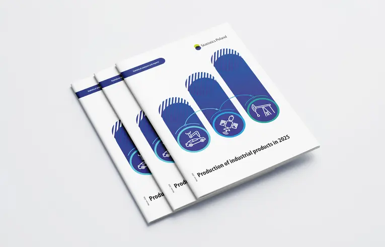 Mocup publikacji Produkcja  wyrobów przemysłowych w 2025 r. 