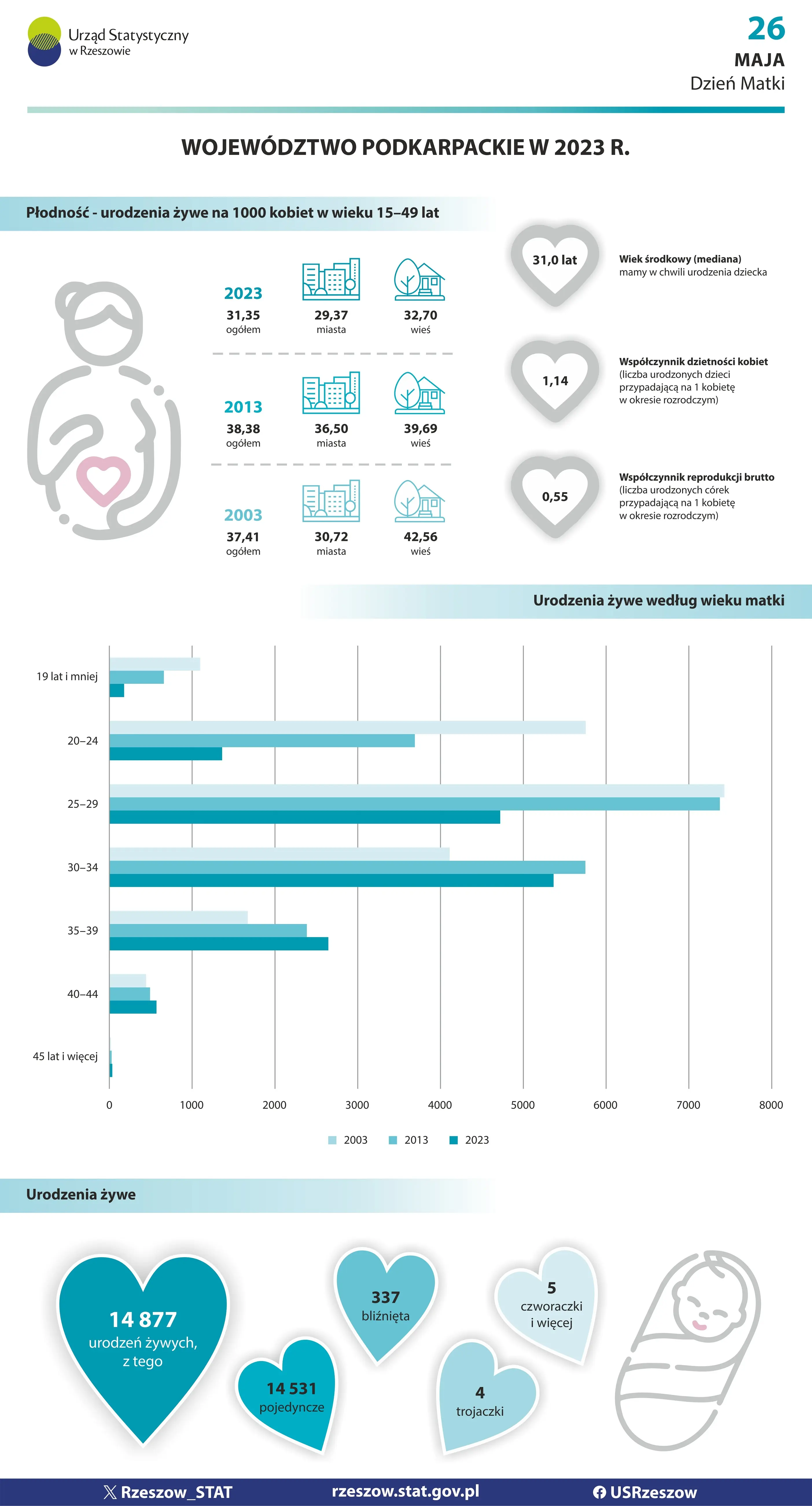 Okładka infografiki Dzień Matki 2024