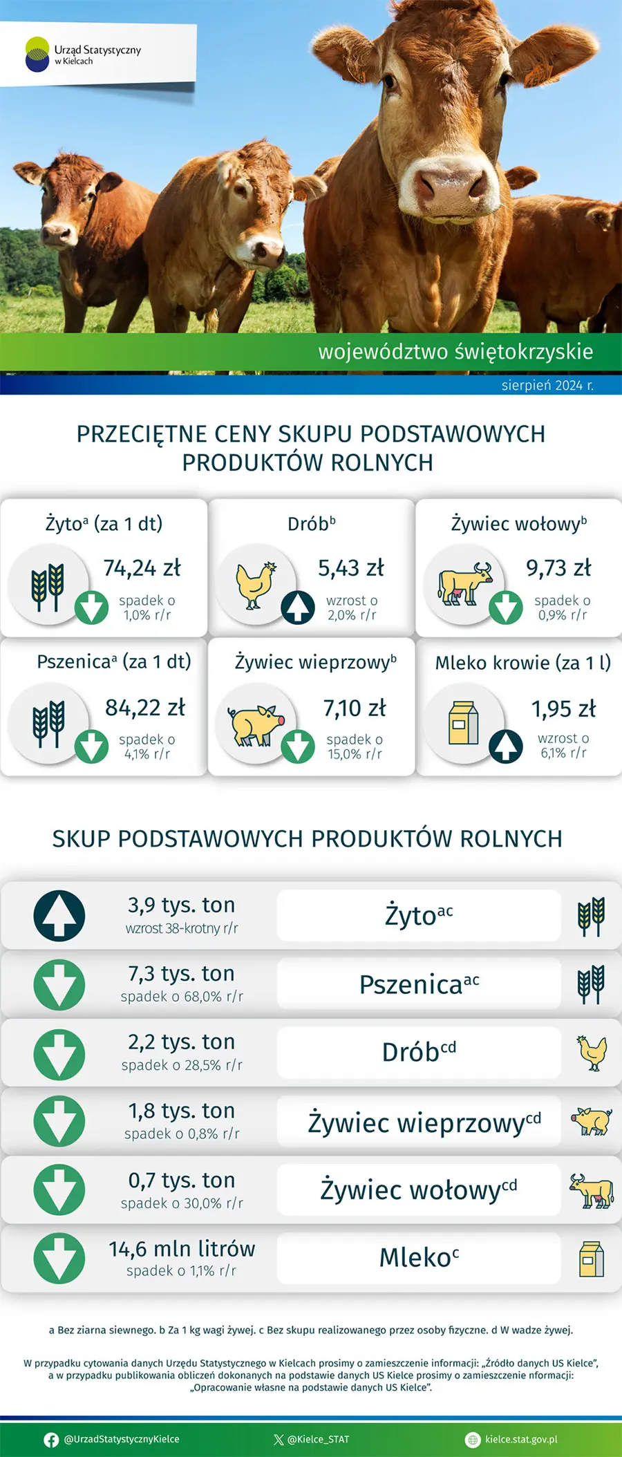 Rolnictwo w województwie świętokrzyskim - sierpień 2024 r.