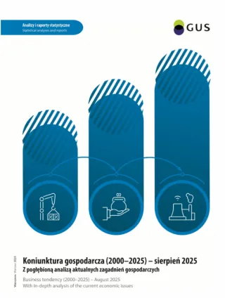 Powiększ obraz: Okładka publikacji Koniunktura gospodarcza (2000–2025) - sierpień 2025