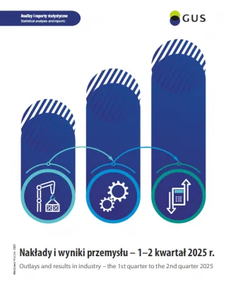 Powiększ obraz: Okładka publikacji Nakłady i wyniki przemysłu w 2 kwartale 2025r.