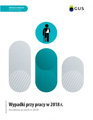 Powiększ obraz: Cover  of  the  publication  Accidents  at  work  in  2018