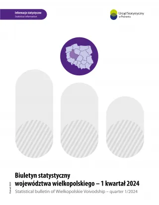 Powiększ obraz: Publication  cover  "Statistical  bulletin  of  Wielkopolskie  Voivodship  -  (quarter  1/2024)"