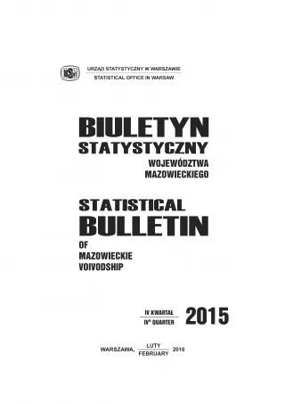 Powiększ obraz: Biuletyn  Statystyczny  Województwa  Mazowieckiego.  IV  kwartał  2015  r.