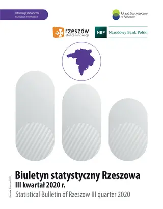 Powiększ obraz: Okładka publikacji Biuletyn Statystyczny Rzeszowa III kwartał 2020 r.