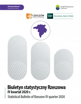 Powiększ obraz: Okładka publikacji Biuletyn Statystyczny Rzeszowa IV kwartał 2020 r.