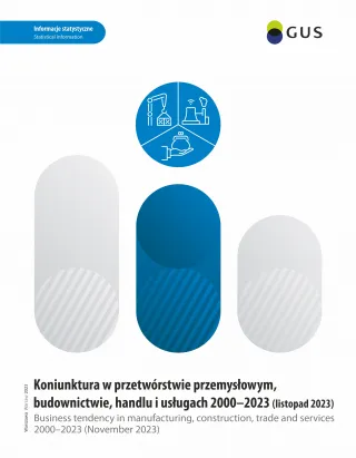 Powiększ obraz: Business  tendency  in  manufacturing,  construction,  trade  and  services  2000-2023  November  2023