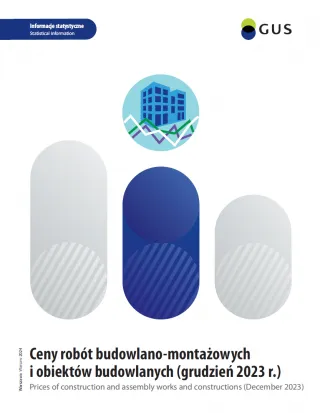 Powiększ obraz: Ceny  robót  budowlano-montażowych  i  obiektów  budowlanych  grudzień  2023  Okładka