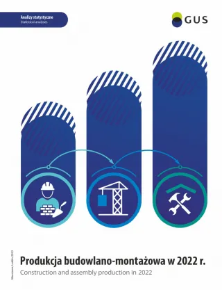 Powiększ obraz: Cover  of  the  publication  Construction  and  assembly  production  in  2022
