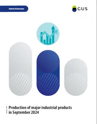 Powiększ obraz: Cover  of  "Production  of  major  industrial  products  in  September  2024"