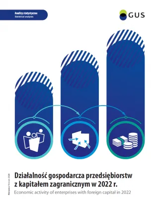 Powiększ obraz: Działalność  gospodarcza  przedsiębiorstw  z  kapitałem  zagranicznym  w  2022  r.  Okładka