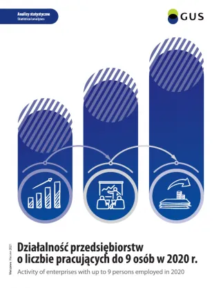 Powiększ obraz: Okładka publikacji Działalność przedsiębiorstw o liczbie pracujących do 9 osób