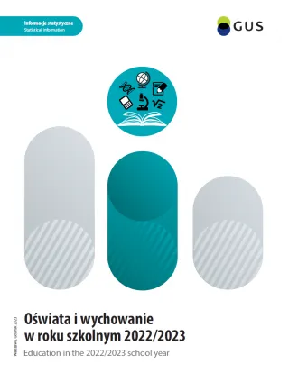 Powiększ obraz: Cover  of  the  publication  Education  in  the  2022/2023  school  year
