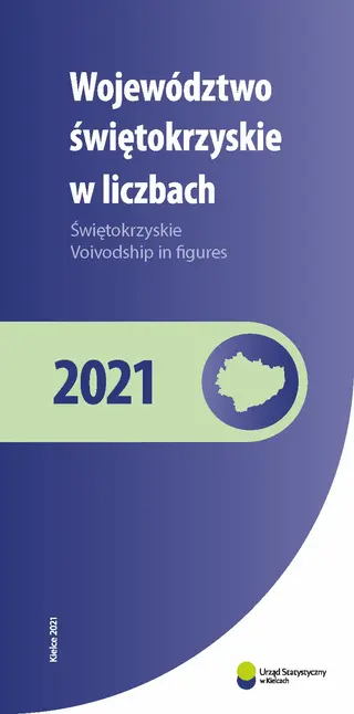 Powiększ obraz: okładka foldera Województwo świętokrzyskie w liczbach 2021