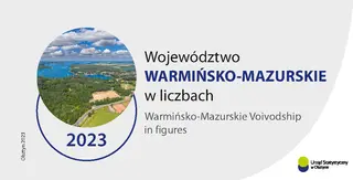 Powiększ obraz: Cover of the publication Warmińsko-Mazurskie Voivodship in figures 2023