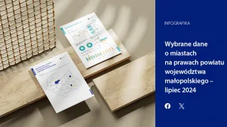 Powiększ obraz: Wybrane  dane  o  miastach  na  prawach  powiatu  województwa  małopolskiego  -  lipiec  2024