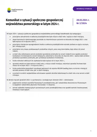 Powiększ obraz: Pierwsza  strona  opracowania  -  szczegóły  w  pliku  komunikat  luty  2024.pdf