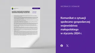 Powiększ obraz: Komunikat  o  sytuacji  społeczno-gospodarczej  województwa  małopolskiego  w  styczniu  2024  r.