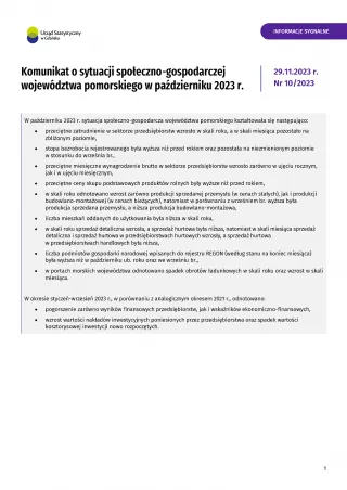 Powiększ obraz: Pierwsza  strona  opracowania  -  szczegóły  w  pliku  komunikat  październik  2023.pdf