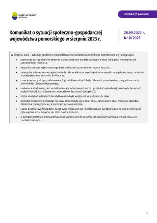 Powiększ obraz: Pierwsza  strona  opracowania  -  szczegóły  w  pliku  komunikat  sierpień  2023.pdf