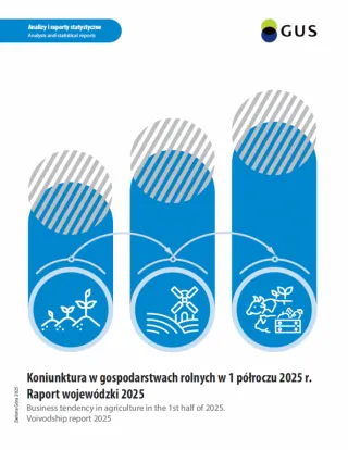 Powiększ obraz: Okładka publikacji Koniunktura w gospodarstwach rolnych w 1 półroczu 2025r.