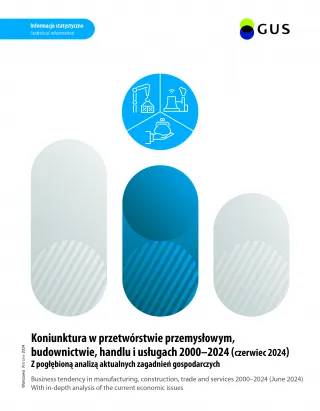Powiększ obraz: Cover  of  "Business  tendency  survey  in  manufacturing,  construction,  trade  and  service  2000-2024  (June  2024)"  publication