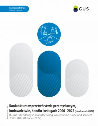 Powiększ obraz: Business  tendency  in  manufacturing,  construction,  trade  and  services  2000-2022  (October  2022)