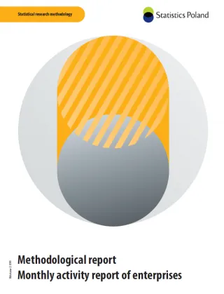Powiększ obraz: Cover of the publication entitled Methodological report. Monthly activity report of enterprises