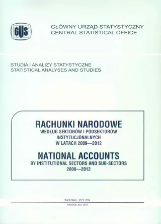 Powiększ obraz: National  accounts  by  institutional  sectors  and  sub-sectors  2009-2012