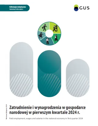 Powiększ obraz: Cover  of  "Paid  employment,  wages  and  salaries  in  the  national  economy  in  first  quarter  2024"  publication
