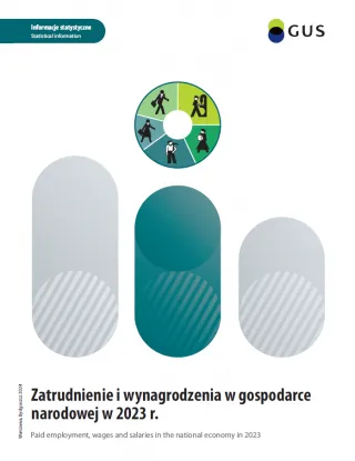 Powiększ obraz: Cover  of  statistical  information  Paid  employment,  wages  and  salaries  in  the  national  economy  in  2023