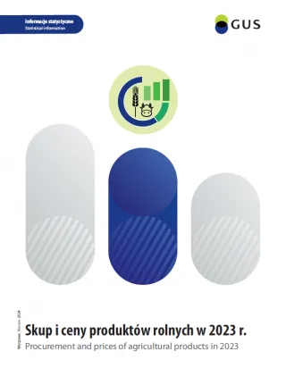 Powiększ obraz: "Procurement  and  prices  of  agricultural  products  in  2023"  -  cover  of  publication  by  Statistics  Poland
