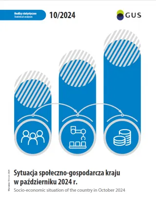 Powiększ obraz: Cover  of  "Socio-economic  situation  of  the  country  in  October  2024"  publication