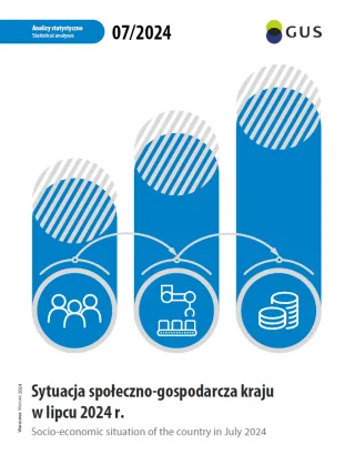 Powiększ obraz: Cover  of  publication  "Socio-economic  situation  of  the  country  in  July  2024"