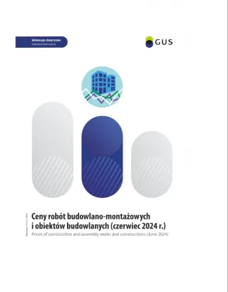 Powiększ obraz: Cover  of  publication  "Prices  of  construction  and  assembly  works  and  constructions  in  June  2024"