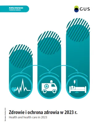 Powiększ obraz: Okładka  publikacji  "Zdrowie  i  ochrona  zdrowia  w  2023  roku"