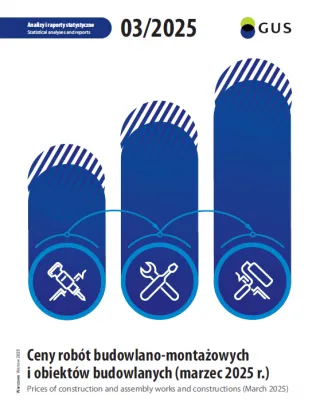 Powiększ obraz: Cover  of  "Prices  of  construction  and  assembly  works  and  constructions  in  March  2025"  publication