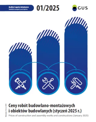 Powiększ obraz: Cover  of  publication  "Prices  of  construction  and  assembly  works  and  constructions  in  January  2025"