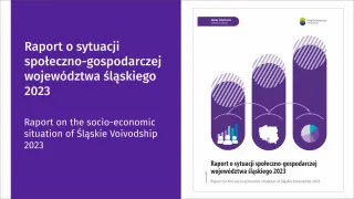 Powiększ obraz: Report  on  the  socio-economic  situation  of  Śląskie  Voivodship  2023  -  1st  page
