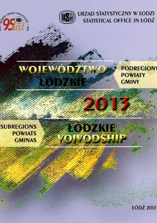 Powiększ obraz: Województwo  Łódzkie  2013  -  podregiony,  powiaty,  gminy