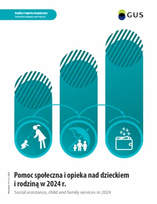 Powiększ obraz: Okładka publikacji Pomoc społeczna i świadczenia społeczne w 2024 r.
