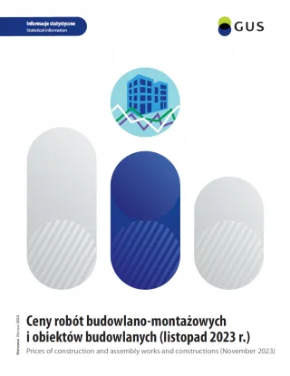 Powiększ obraz: Prices  of  construction  and  assembly  works  and  constructions  November  2023  Cover