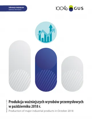 Powiększ obraz: Cover  publication  Production  of  major  industrial  products  in  October  2018