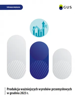 Powiększ obraz: Produkcja  wazniejszych  wyrobów  przemyslowych  w  grudniu  2023  Okładka