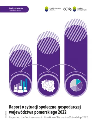 Powiększ obraz: Raport  o  sytuacji  społeczno-gospodarczej  województwa  pomorskiego  2022  -  okładka  publikacji