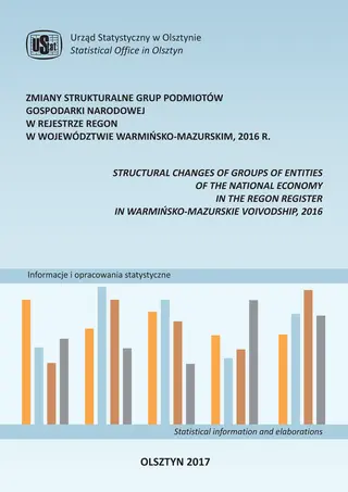 Powiększ obraz: Cover of the publication Structural changes of groups of entities of the national economy in the REGON register in warmińsko-mazurskie voivodship, 2016